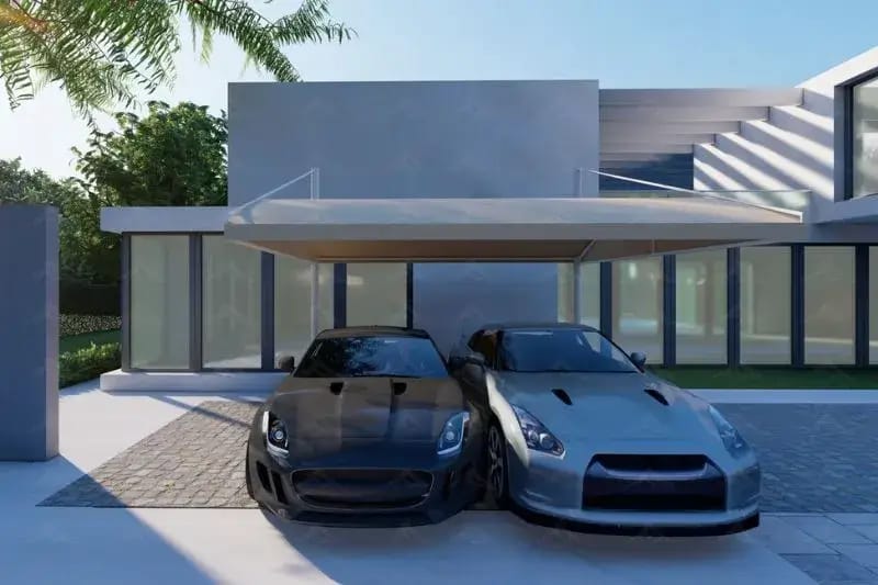 Top support car parking shades installed in UAE by leading parking shade manufacturer