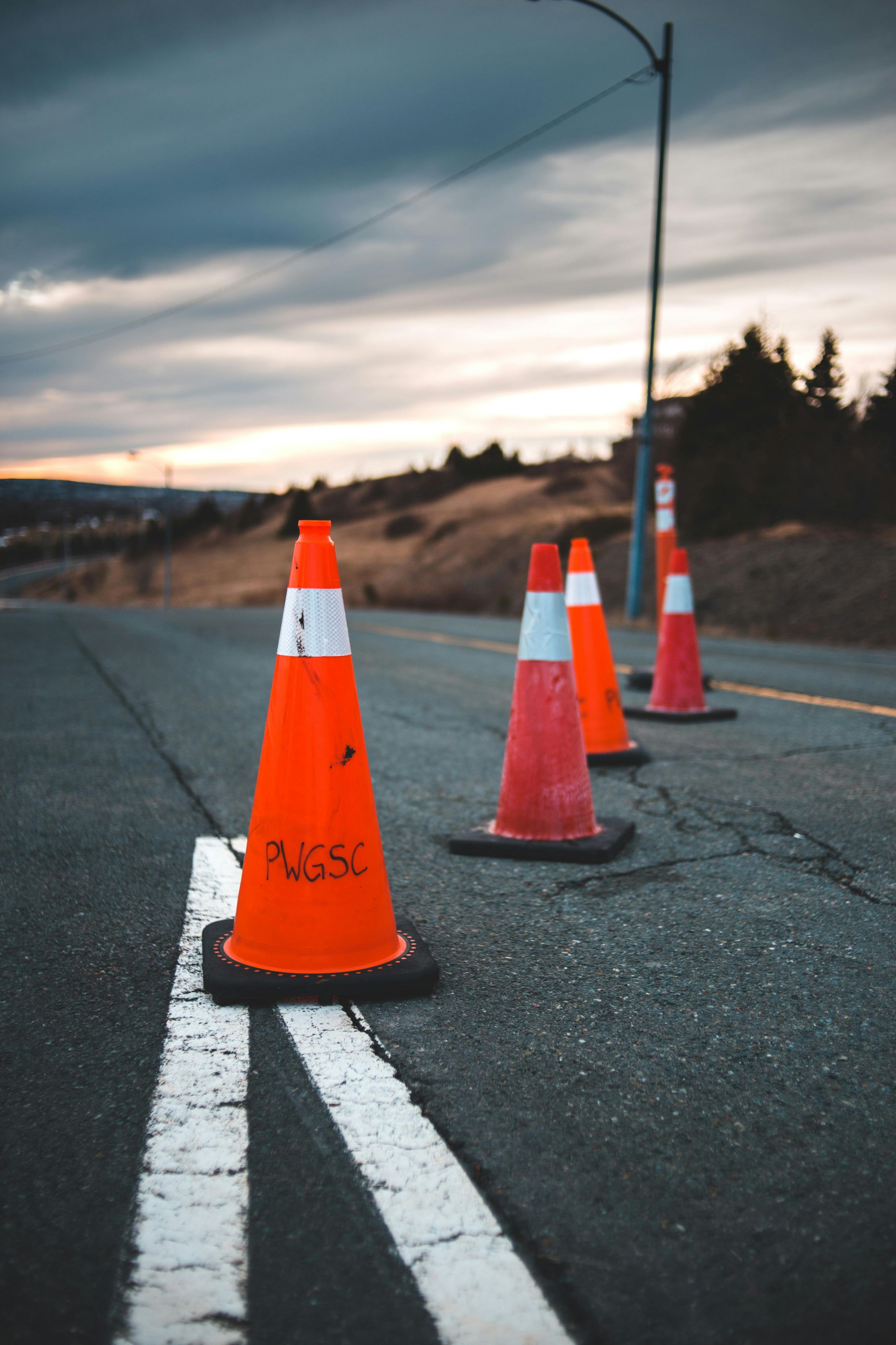 Traffic safety cones for event parking and road management in UAE