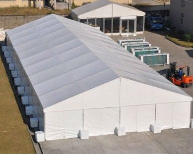 Labour tent manufacturer in UAE - Mahraj Industries labour tent fabrication facility producing worker shade tents and labour shelter tents for Dubai and all Emirates