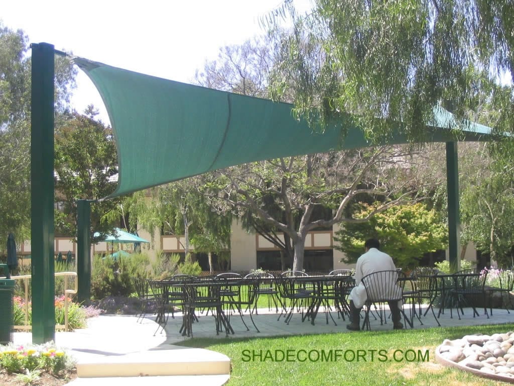 Courtyard tensile structures UAE - courtyard tensile shade canopy for residential and commercial buildings in Dubai