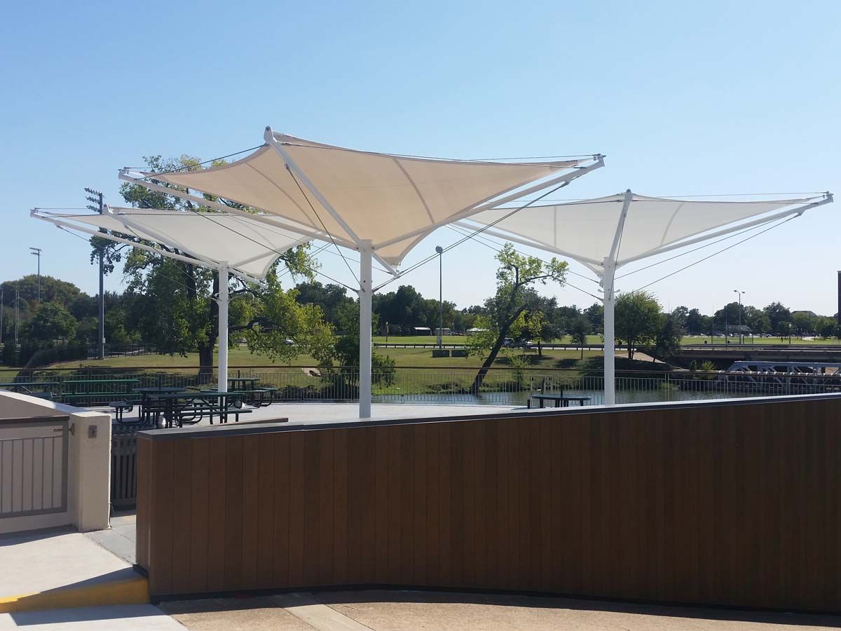 Hypar tensile structures UAE - hyperbolic paraboloid tensile shade design for modern architecture in Dubai