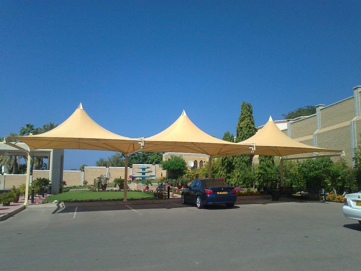 Pyramid tensile shades in UAE - Tensile shade manufacturer Dubai