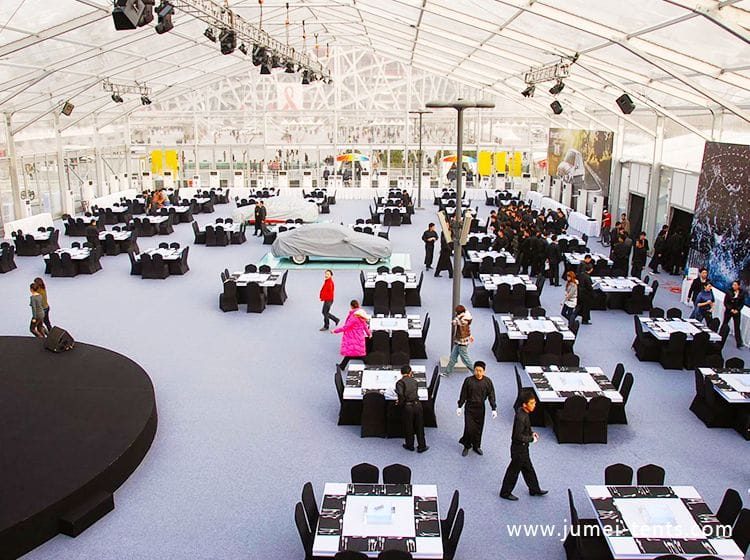 Exhibition tent rental in UAE - large-scale trade show and expo tent structure in Dubai