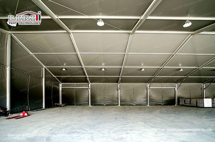 Heavy-duty industrial tent rental in UAE - durable industrial structure for construction and manufacturing in Dubai