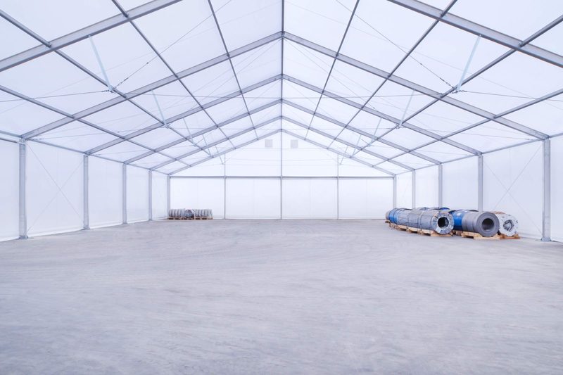 Warehouse tent rental in UAE - temporary storage warehouse tent solution in Dubai