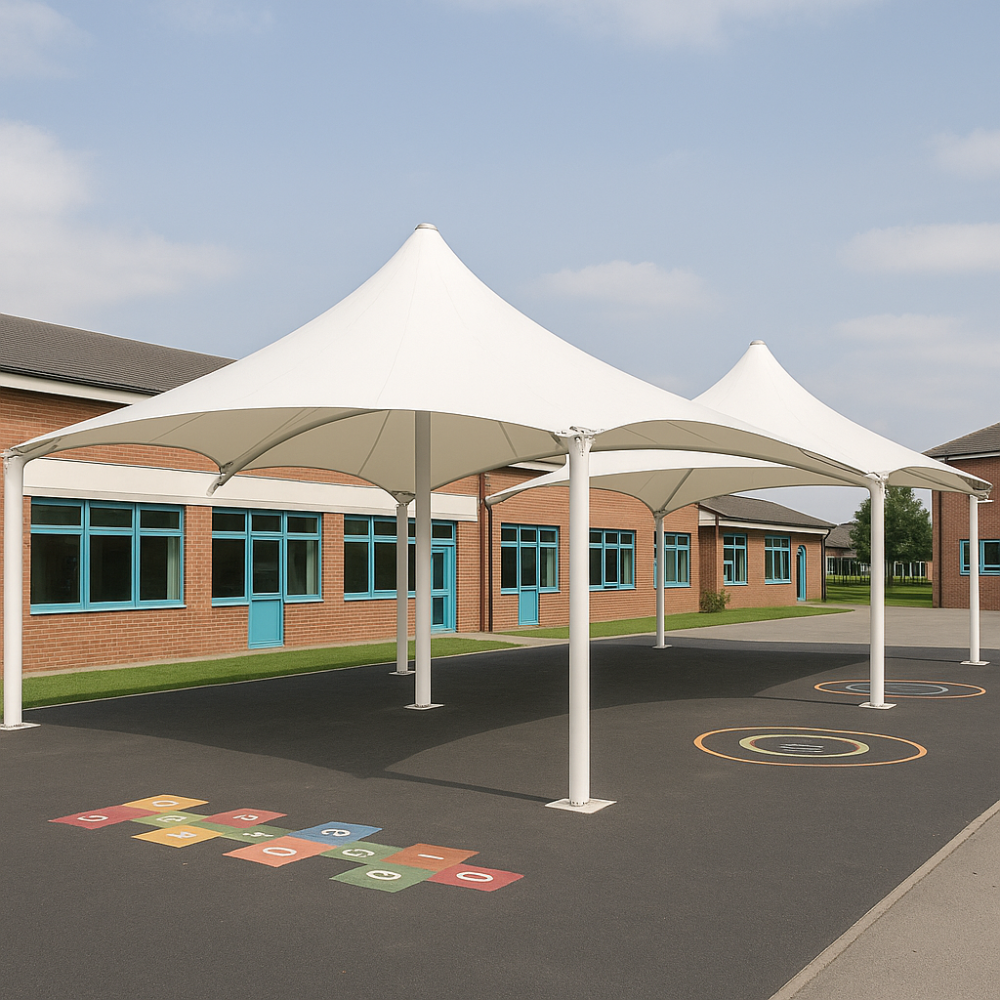 Tensile shade structure